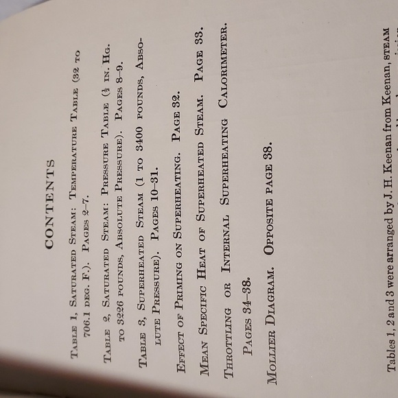 Vintage 1932 Steam Tables Properties of Saturated & Superheated Steam Booklet - Picture 3 of 9